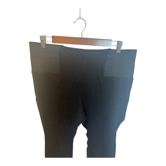 Eloquii Black Leggings Size 18 Roll Resistant Wide Elastic Pants Dress Athletic - Picture 2 of 5